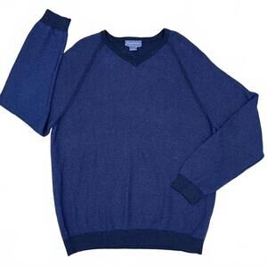 Tommy Bahama Reversible Pima Cotton Sweater L Navy Blue V-Neck Men’s Classic